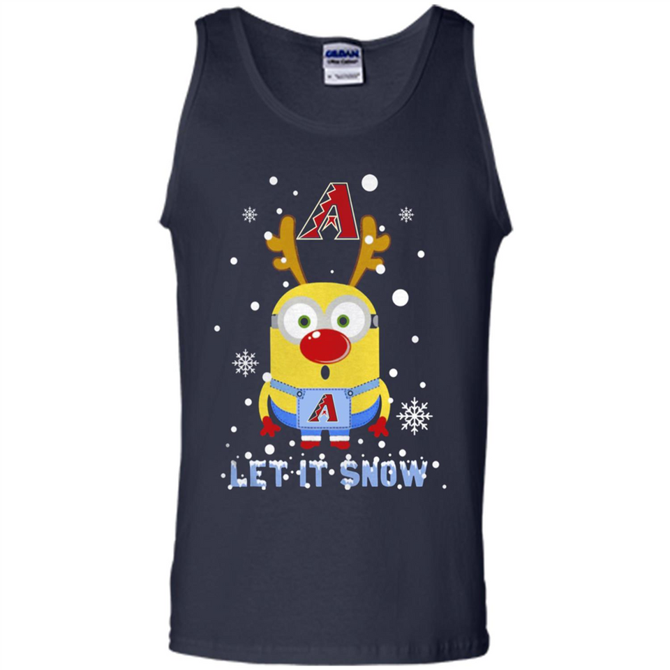 Minion Arizona Diamondbacks Ugly Christmas Sweater Let it Snow - Tank Top