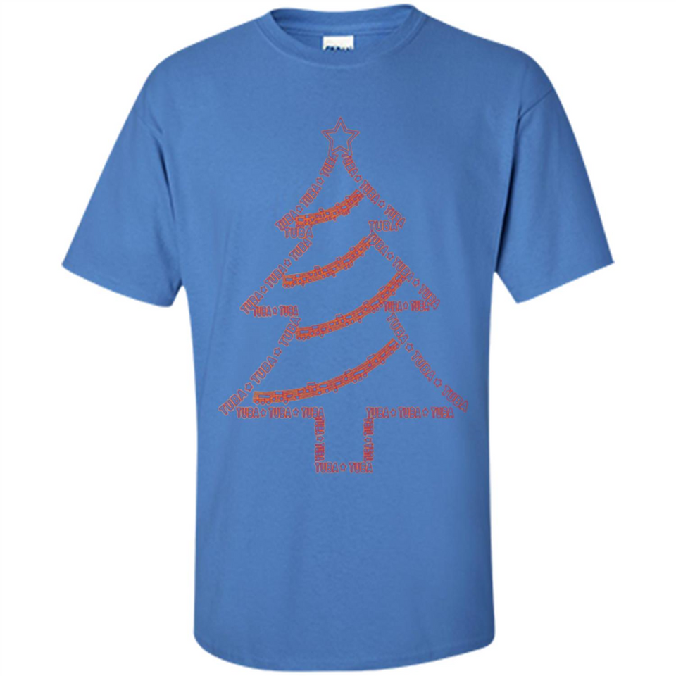 Tuba Text Christmas Tree Musical Instrument Holiday Shirt
