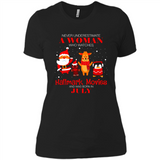 Never Underestimate A July Woman Watches Hallmark Movies Sweatshirt - Ladies' Boyfriend T-Shirt