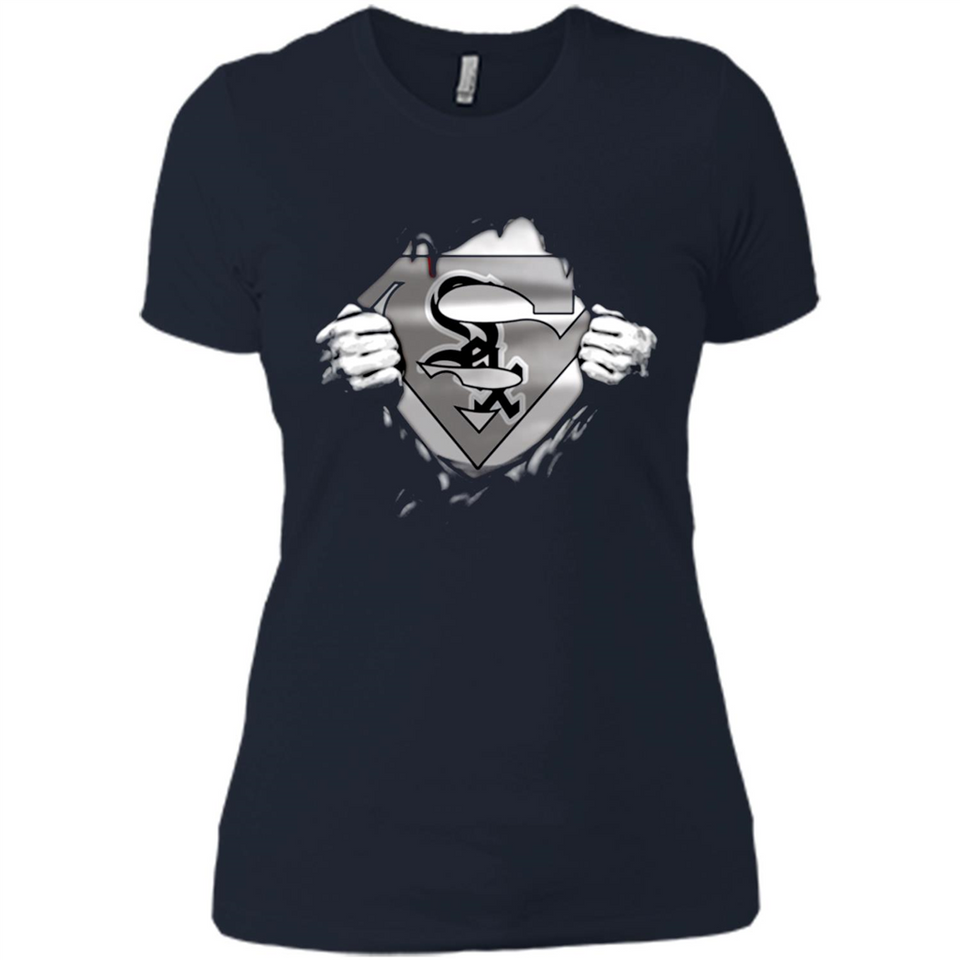 Chicago White Sox And Superman Fans - Ladies' Boyfriend T-Shirt