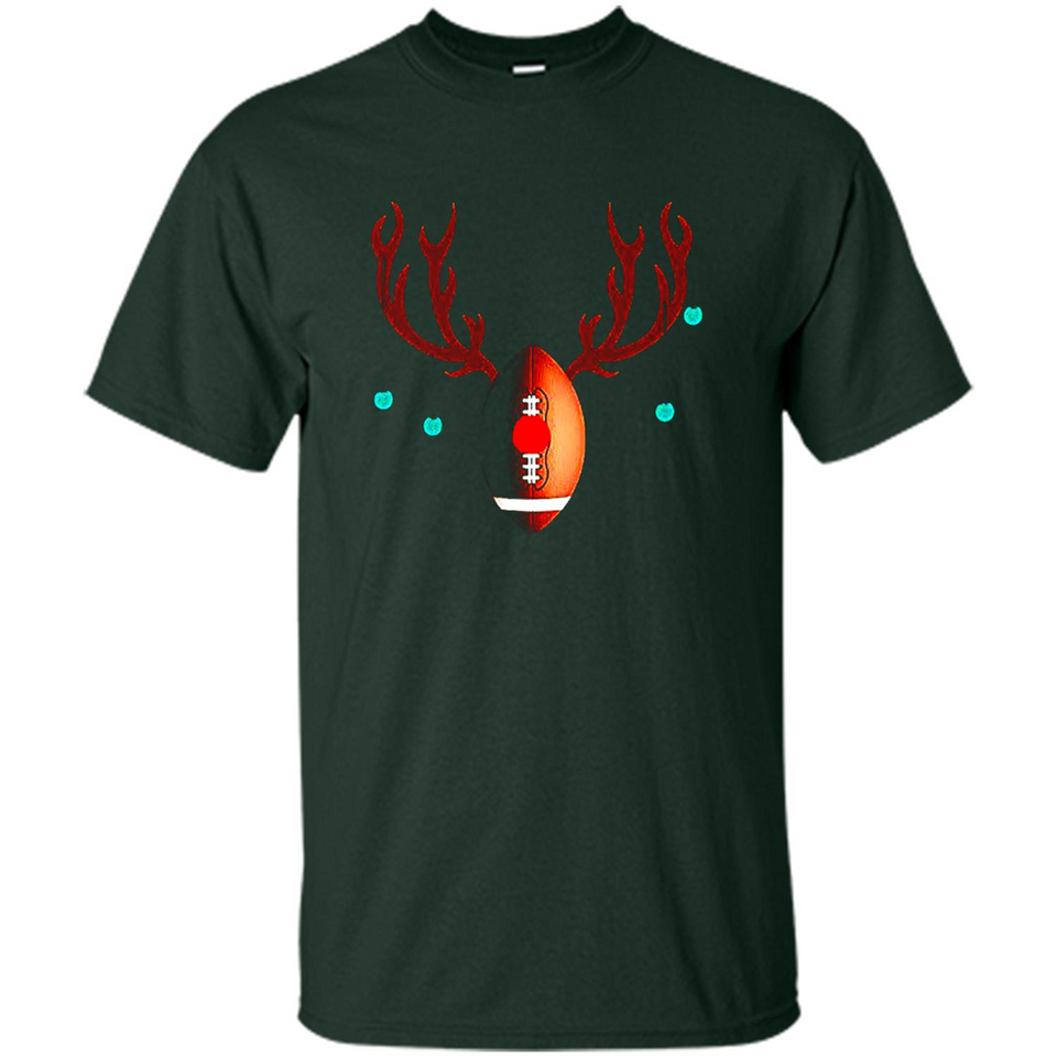 Football Christmas Shirt Reindeer Christmas Football Funny - Shirt