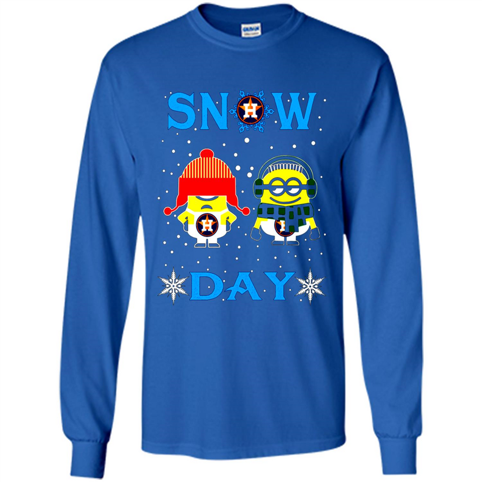 Snow Day Shirt For Houston Astros Vs Minion Fans pingpong