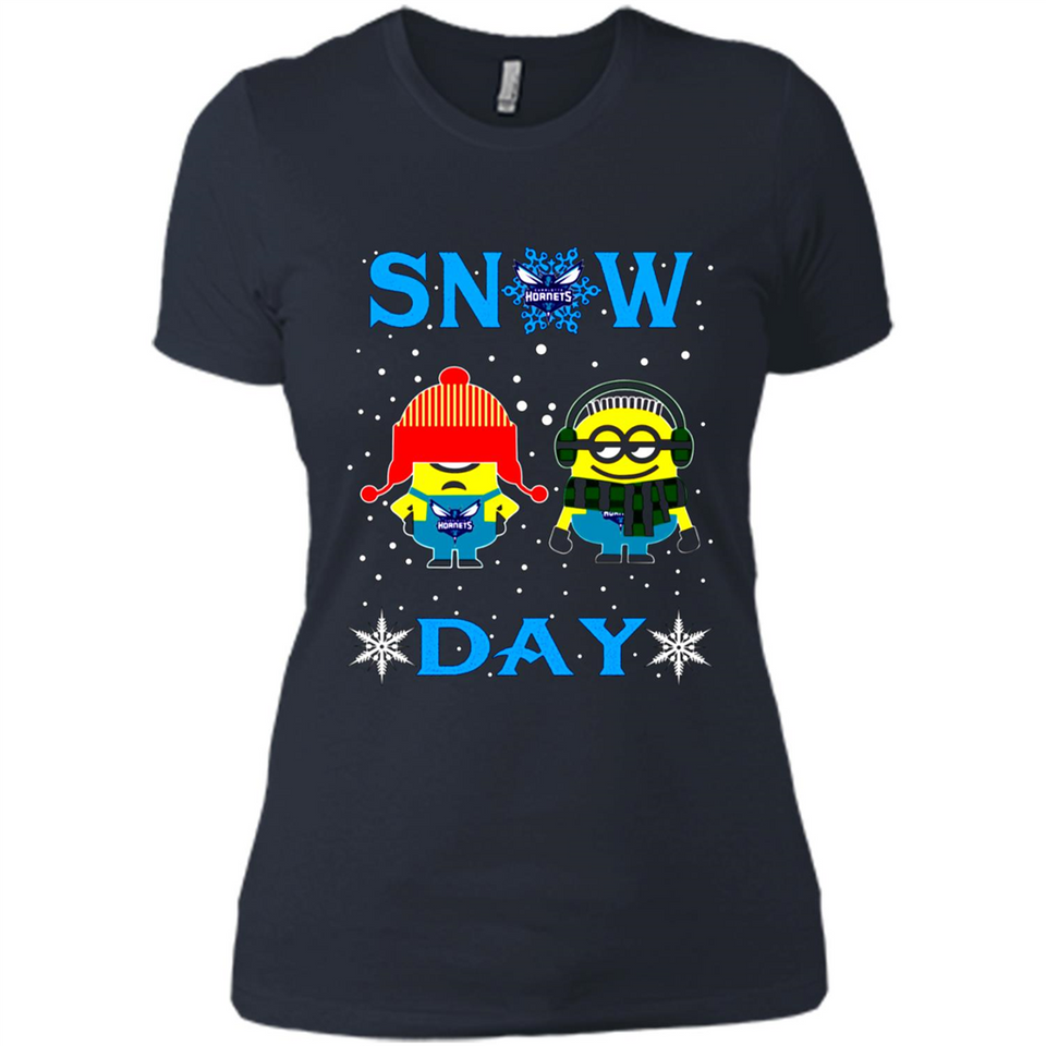 Snow Day Shirt For Charlotte Hornets Vs Minion Fans pingpong