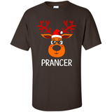 Prancer Reindeer Santa Claus Funny Xmas Holiday T-Shirt - Shirt