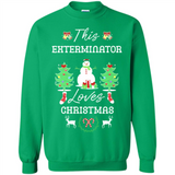 This Exterminator Loves Christmas Tree Shirt with Snowman