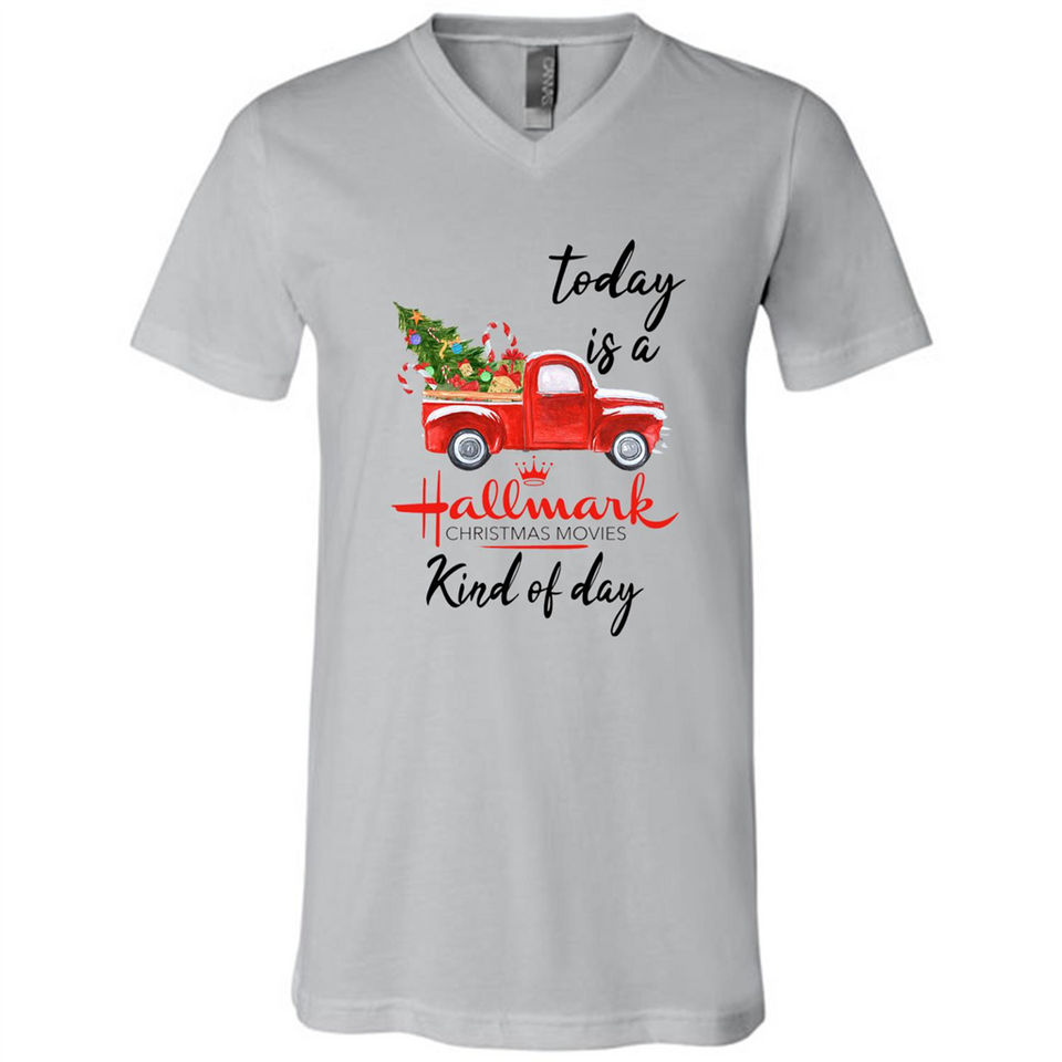 Today is A Hallmark Christmas Movies Kind of Day Sweatshirt - Canvas Unisex V-Neck