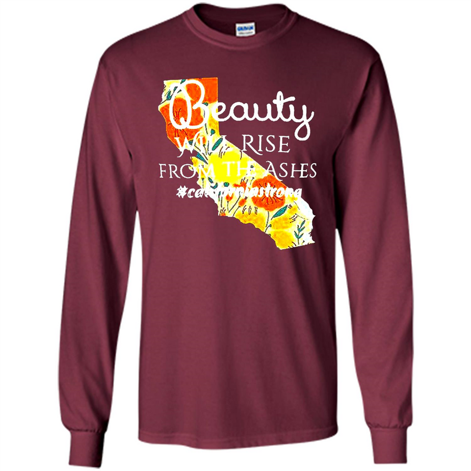 Paradise California Strong Camp Fire Youth T-Shirt PINGPONG - Long Sleeve T-Shirt