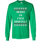 Merry go fuck yourself Christmas sweatshirt PINGPONG