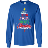 We Wish You A Merry Christmas Funny Pine Gift Sleeve - Long Sleeve T-Shirt