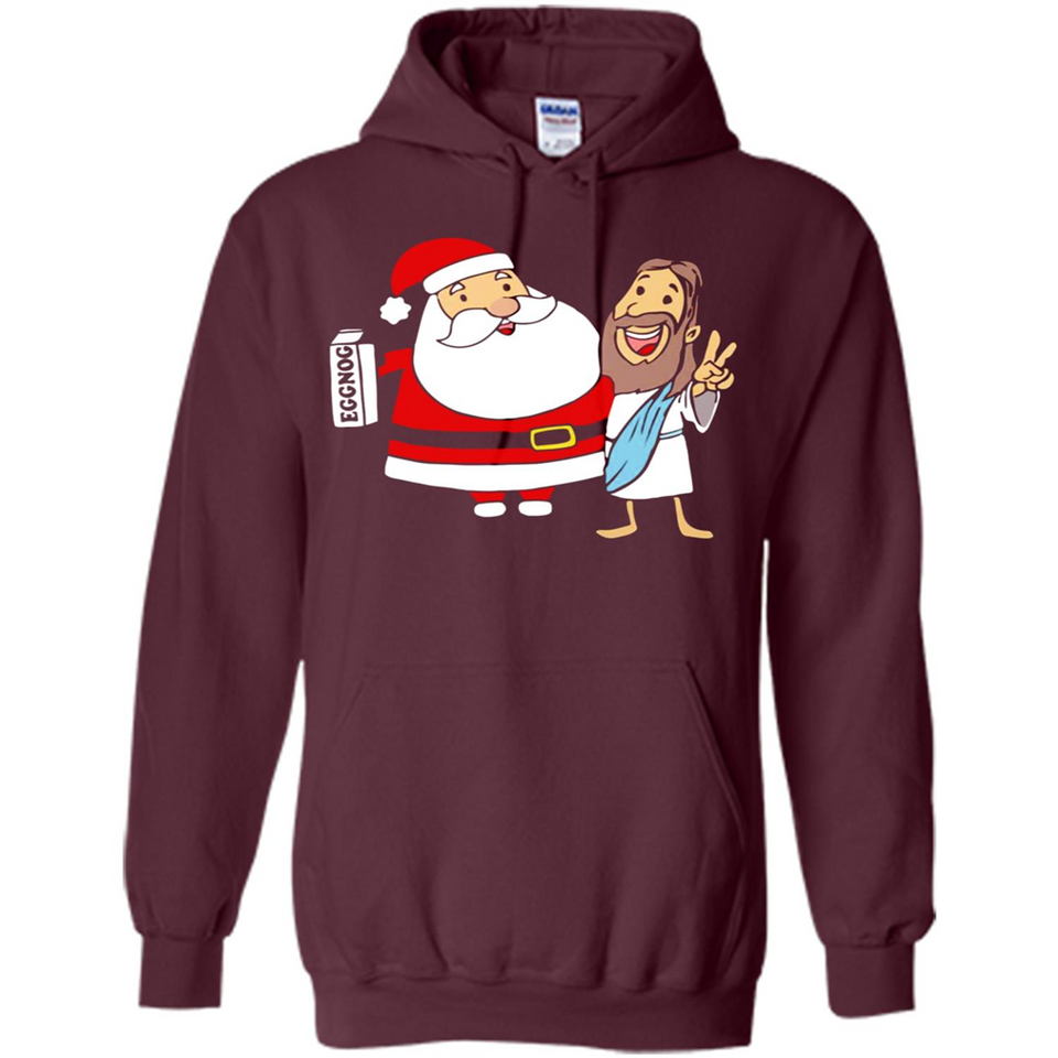 Eggnog Santa And Jesus Christmas