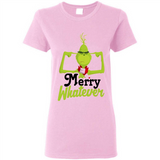 Grinch Merry Whatever Funny Christmas Sporty - Ladies Short-Sleeve