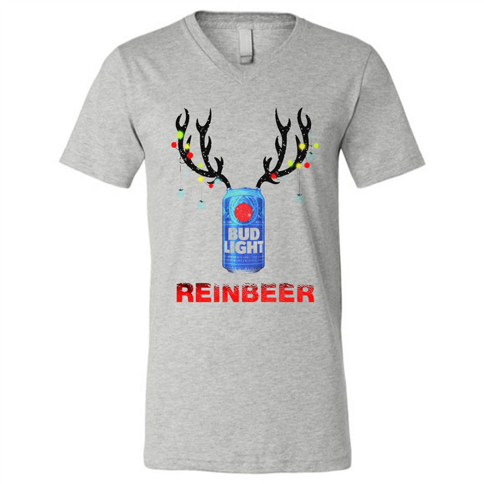 Bud light reinbeer Christmas - Canvas Unisex V-Neck