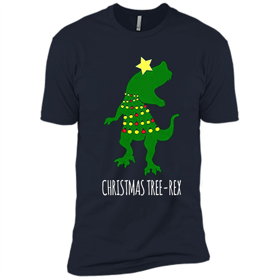 Christmas Tree Rex - Premium Short Sleeve T-Shirt
