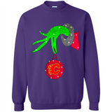 GRINCH HAND HOLDING CALGARY FLAMES GLITTER CHRISTMAS PINGPONG