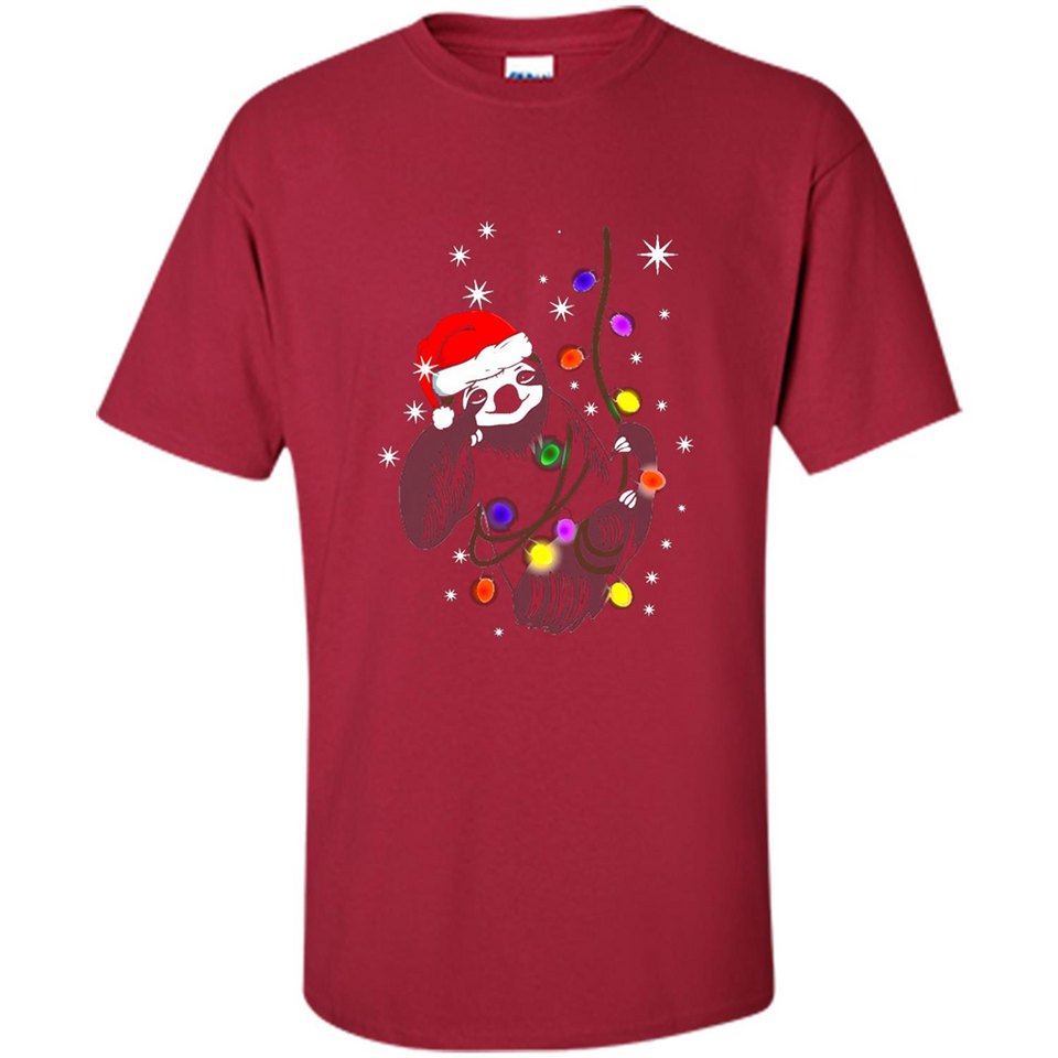 Cute Christmas Choloepus Sloth Santa Led Light Mug - Shirt