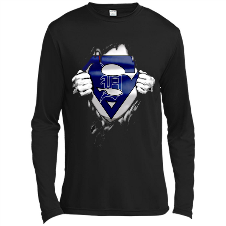 Detroit Tigers And Superman Fans - Canvas Long Sleeve T-Shirt