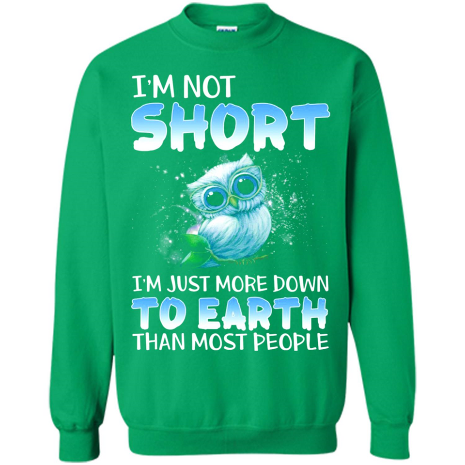 The owl I'm not short I just more down to Earth than most people - Sweatshirt