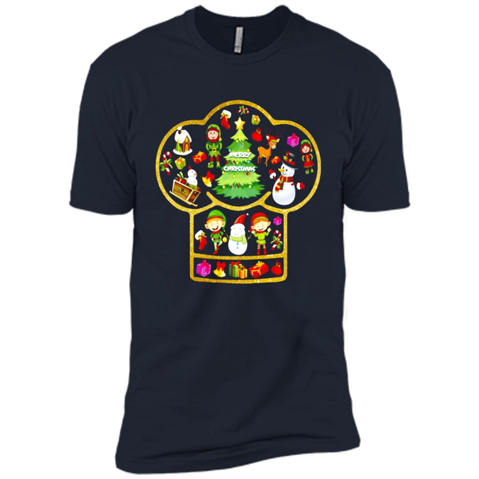 Chef Hat Christmas Ornament - Premium Short Sleeve T-Shirt