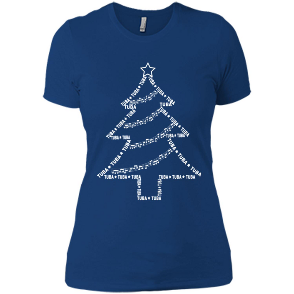 Tuba Text Christmas Tree Musical Instrument Holiday 1