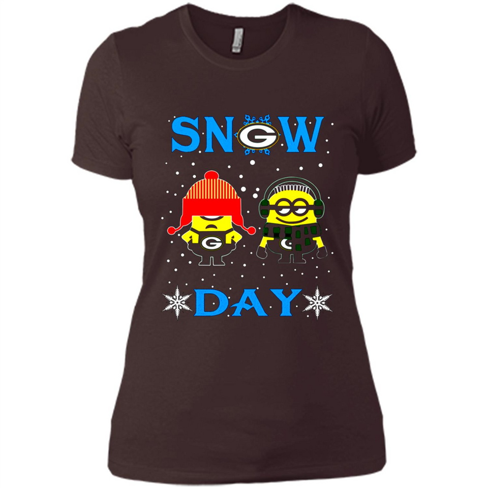 Snow Day Shirt For Green Bay Packers Vs Minion Fans pingpong