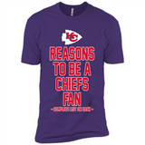 Reasons to be a Kansas City Chiefs Fan Complete List on Back - Premium Short Sleeve T-Shirt