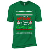 Funny Ugly Christmas T-Shirt Gift for Mechanic - Premium Short Sleeve T-Shirt