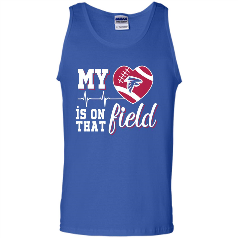 Atlanta Falcons Football My Heart is on that Field - Tank Top