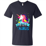 Unicorns are born in Taurus Birthday Rainbow Gift Ladies Custom