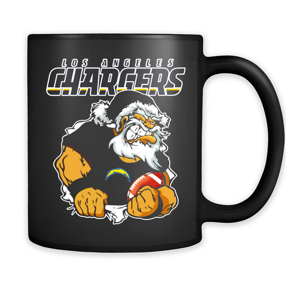 Grumpy Santa Claus Los Angeles Chargers Football Team PINGPONG