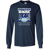 Police boyfriend Shark Blue Line Tee