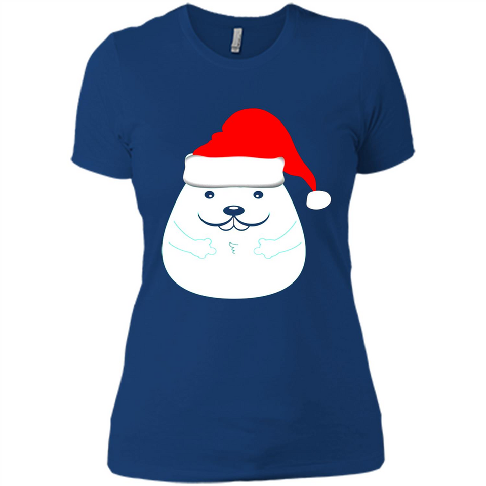 Funny Hamster Christmas t-shirt Santa Hat - Ladies' Boyfriend T-Shirt