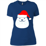 Funny Hamster Christmas t-shirt Santa Hat - Ladies' Boyfriend T-Shirt