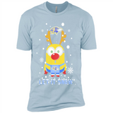 Minion Baltimore Ravens Ugly Christmas Sweater Let it Snow - Premium Short Sleeve T-Shirt