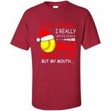 Dear Santa I Really Did Try To Be A Nice Softball Mom T-Shirt - Shirt