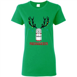 Budweiser Reinbeer Funny Beer Reindeer Christmas Sweatshirt - Ladies Short-Sleeve