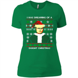 I'm dreaming of a Dwight Christmas sweatshirt - Ladies' Boyfriend T-Shirt