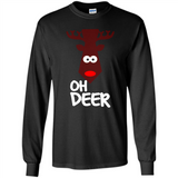 Oh Deer Christmas Reindeer Black mugs PINGPONG - Long Sleeve T-Shirt