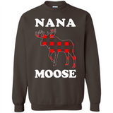 Nana Moose Funny Christmas Plaid Buffalo T-Shirt - Sweatshirt