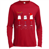 Christmas Red Wine Funny Merry Xmas Sweatshirt - Canvas Long Sleeve T-Shirt