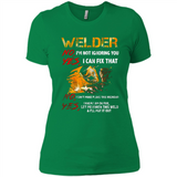 Know I'm on fire let me finish this weld shirt Sweatshirt - Ladies' Boyfriend T-Shirt