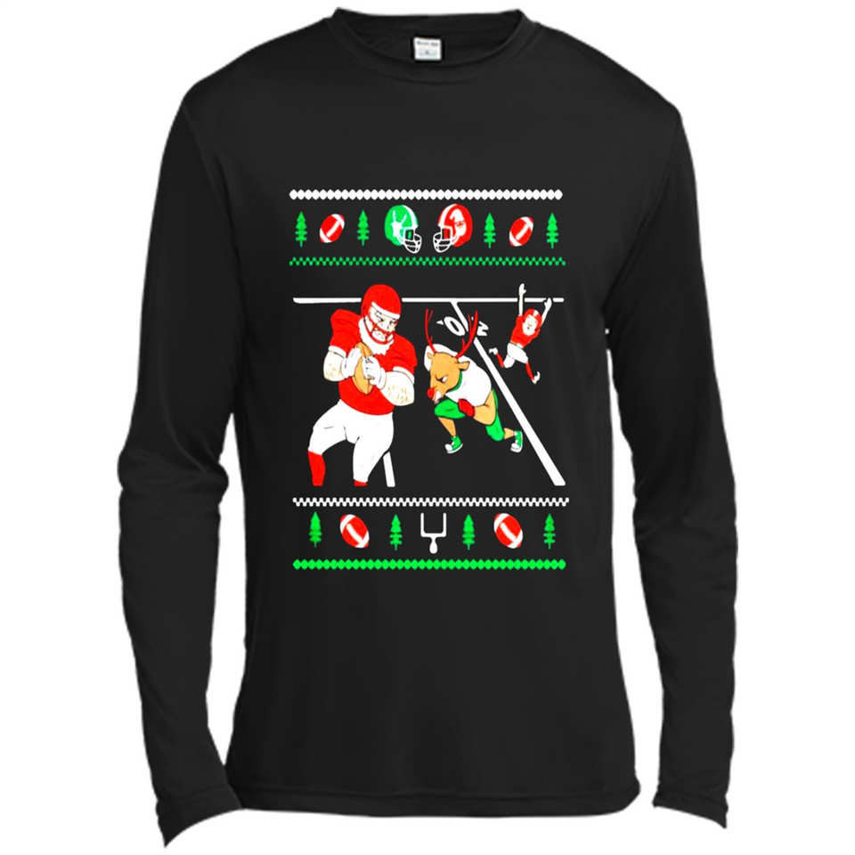 Santa vs Deer Football Ugly Christmas PINGPONG