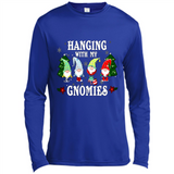 Christmas Garden Gnome Hanging With My Gnomies Shirt Sweater - Canvas Long Sleeve T-Shirt