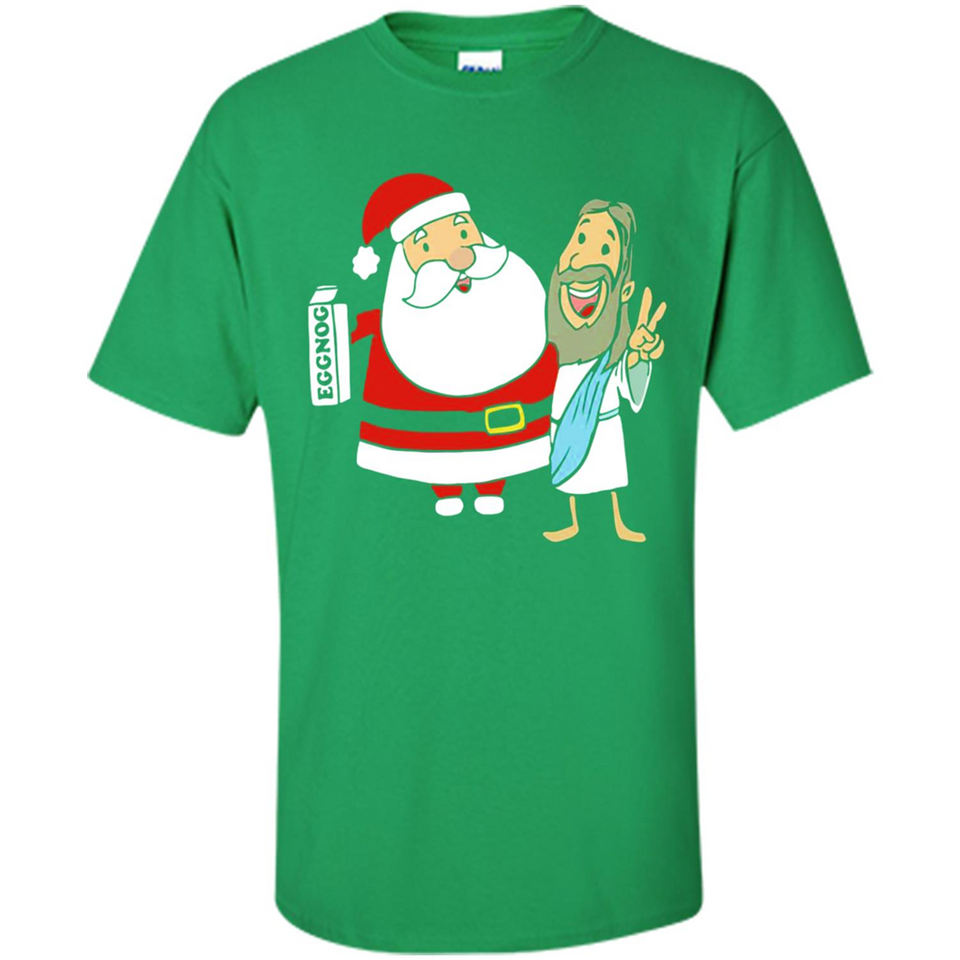 Eggnog Santa And Jesus Christmas