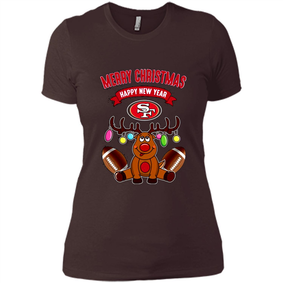 San Francisco 49ers NFL Reindeer Funny Merry Christmas And Happy New Year