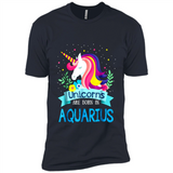 Unicorns are born in Aquarius Birthday Rainbow Gift Custom Ultra Cotton