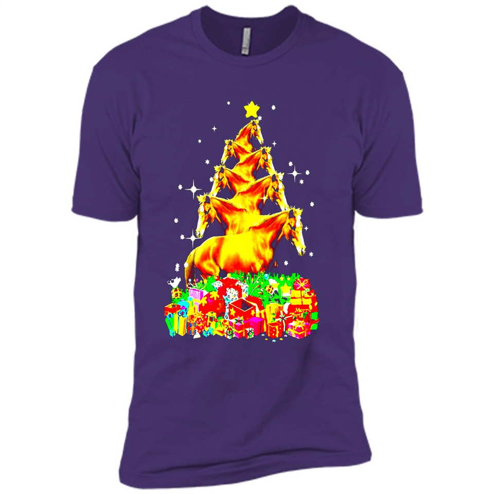 Horse Lover Tees Merry Christmas - Premium Short Sleeve T-Shirt
