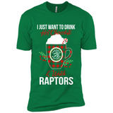 I Just Want To Drink Hot Chocolate & Watch Toronto Raptors Ugly Christmas Sweater PINGPONG