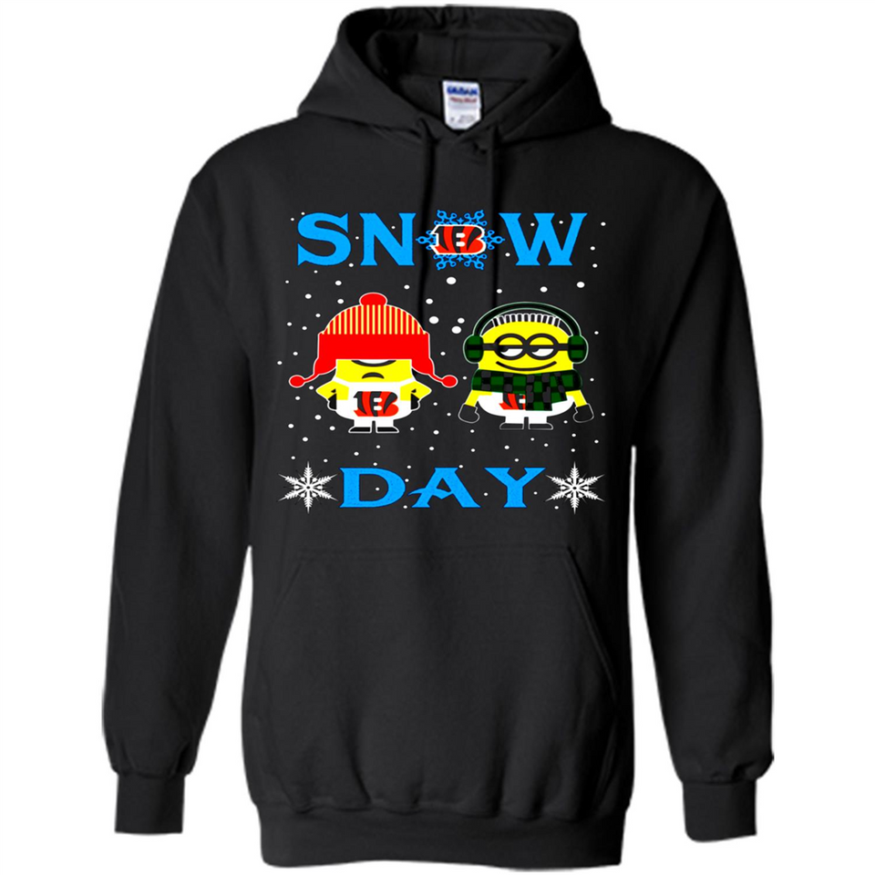 Snow Day Shirt For Cincinnati Bengals Vs Minion Fans pingpong