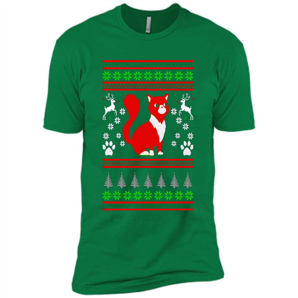 Christmas Ugly Sweater CUTE CATS UGLY CHRISTMAS SWEATERS - Premium Short Sleeve T-Shirt