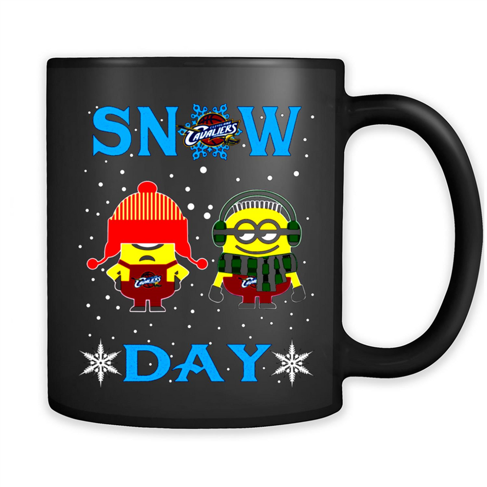 Snow Day Shirt For Cleveland Cavaliers Vs Minion Fans pingpong